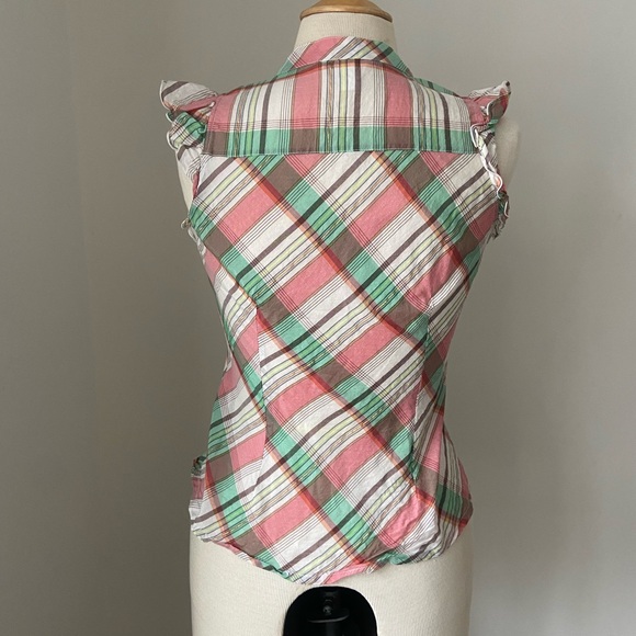 Plaid Ruffle Blouse - Picture 5 of 10